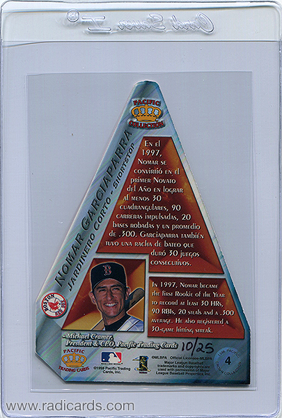 Nomar Garciaparra 1998 Pacific Invincible Cramer's Choice #4 Red /25