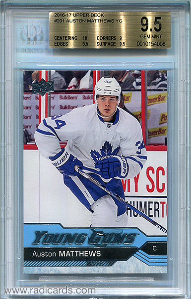 Auston Matthews 2016-17 Upper Deck #201 BGS 9.5
