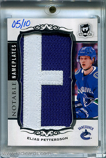 Elias Pettersson 2018-19 The Cup Notable Nameplates #NN-EP /10