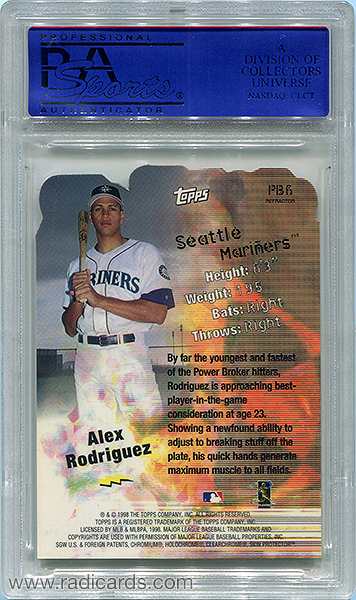 Alex Rodriguez 1999 Topps Power Brokers Refractor #PB6 PSA 9