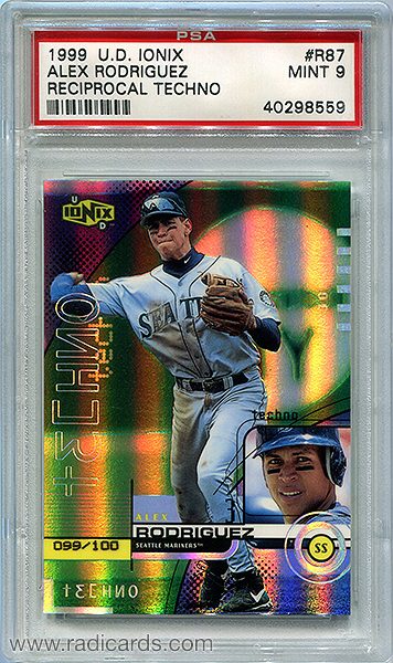 Alex Rodriguez 1999 UD Ionix #R87 Reciprocal /100 PSA 9