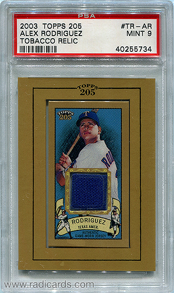 Alex Rodriguez 2003 Topps 205 Relics #TR-AR1 PSA 9