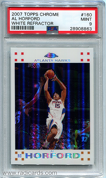 Al Horford 2007-08 Topps Chrome #160 White Refractor /99 PSA 9