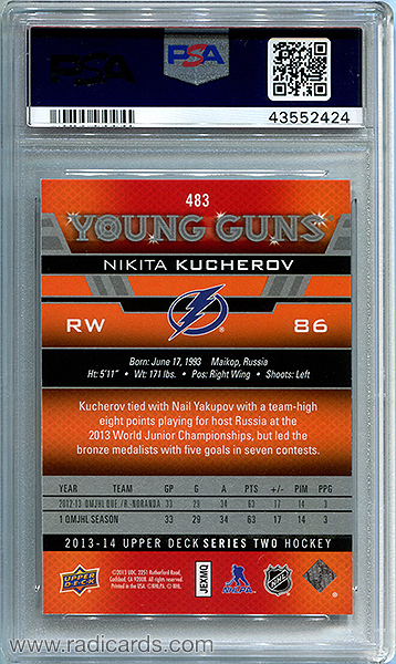 Nikita Kucherov 2013-14 Upper Deck #483 PSA 10