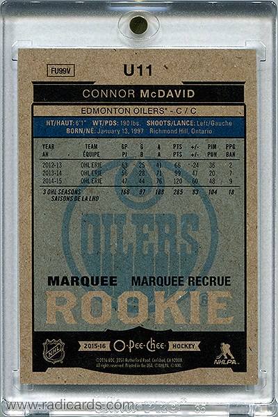 Connor McDavid 2015-16 O-Pee-Chee Update #U11