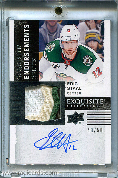 Eric Staal 2018-19 Exquisite Collection Endorsements Relics #ER-ES /50