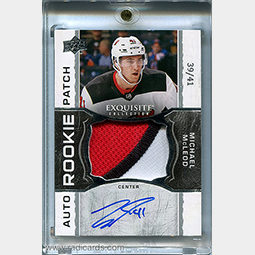 Michael McLeod 2018-19 Exquisite Collection Rookie Patch Autographs #EC-MM /41