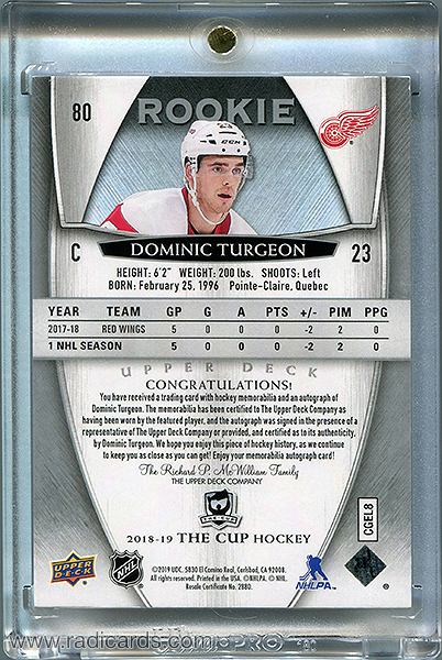 Dominic Turgeon 2018-19 The Cup #80 /249