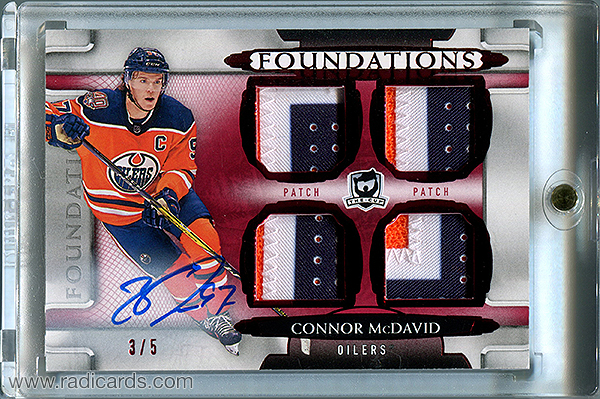 Connor McDavid 2018-19 The Cup Foundations Patch Autographs #F-CM /5