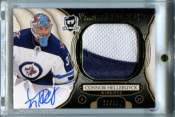 Connor Hellebuyck 2018-19 The Cup Limited Logos Autographs #LL-CH /50