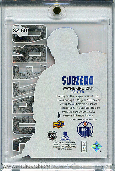 Wayne Gretzky 2016-17 Upper Deck Ice Sub Zero #SZ-60