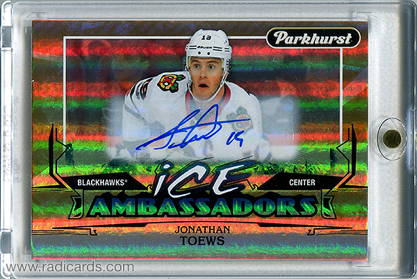 Jonathan Toews 2018-19 Parkhurst Ice Ambassadors #IA-6 Autographs