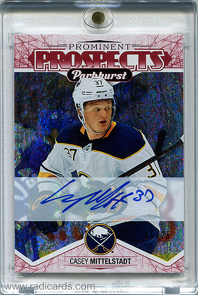 Casey Mittelstadt 2018-19 Parkhurst Prominent Prospects PP-2 Autographs Red /25