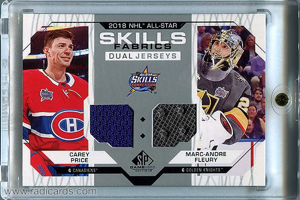 Carey Price/Marc-Andre Fleury 2018-19 SP Game Used '18 All Star Skills Fabrics Dual #AS2-PA