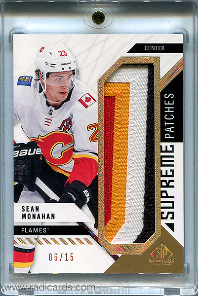 Sean Monahan 2018-19 SP Game Used Supreme Patches #PA-SM /15