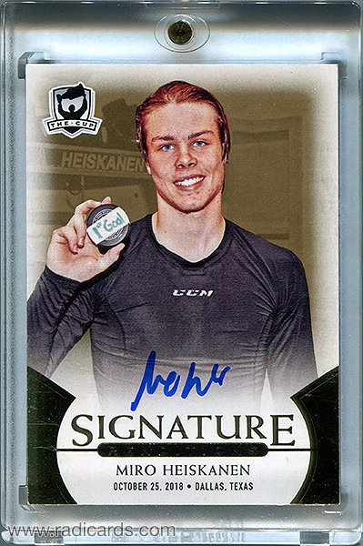 Miro Heiskanen 2018-19 The Cup Signature Renditions #SR-MH