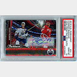 Connor McDavid 2018-19 Parkhurst View from the Ice #VI-1 Autographs PSA 10