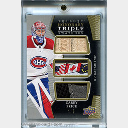 Carey Price 2018-19 Upper Deck Trilogy Honorary Triple Swatches #HTS-CP /5