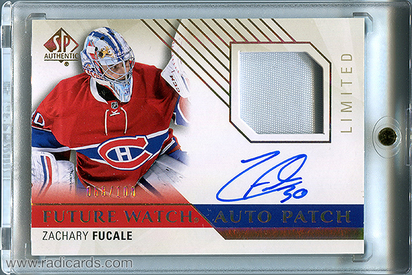 Zachary Fucale 2015-16 SP Authentic #227 Limited Patch Autographs /100