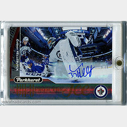 Connor Hellebuyck 2018-19 Parkhurst View from the Ice #VI-11 Autographs