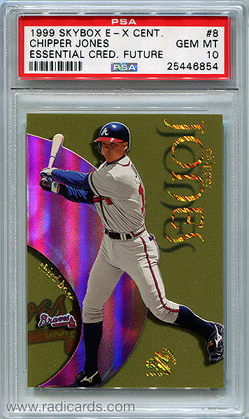 Chipper Jones 1999 E-X Century #8 Essential Credentials Future /113 PSA 10