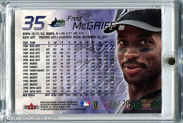 Fred McGriff 2000 Fleer Showcase #35 Legacy Collection /20