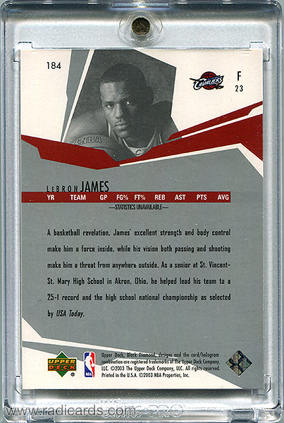 LeBron James 2003-04 Black Diamond #184