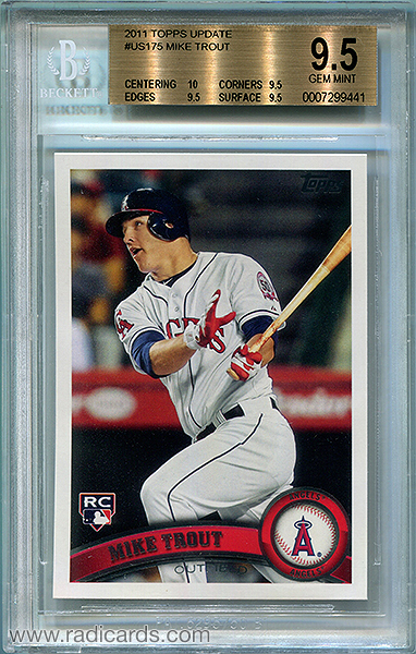 Mike Trout 2011 Topps Update #US175 BGS 9.5