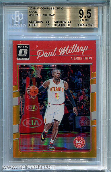 Paul Millsap 2016-17 Donruss Optic #35 Gold /10 BGS 9.5