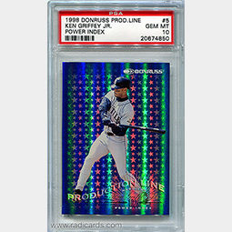 Ken Griffey Jr. 1998 Donruss Production Line Power Index #5 /1028 PSA 10