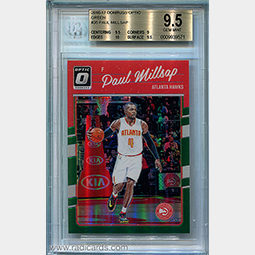 Paul Millsap 2016-17 Donruss Optic #35 Green /5 BGS 9.5