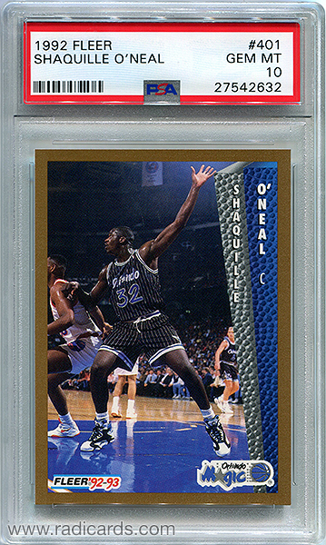 Shaquille O'Neal 1992-93 Fleer #401 PSA 10