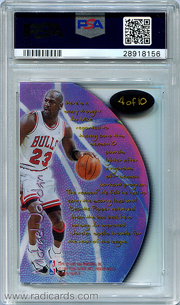 Michael Jordan 1996-97 Fleer Total O #4 PSA 9