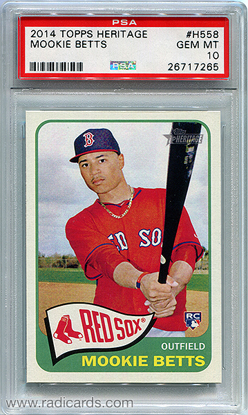 Mookie Betts 2014 Topps Heritage #H558 PSA 10