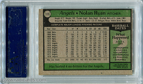 Nolan Ryan 1979 Topps #115 PSAAU
